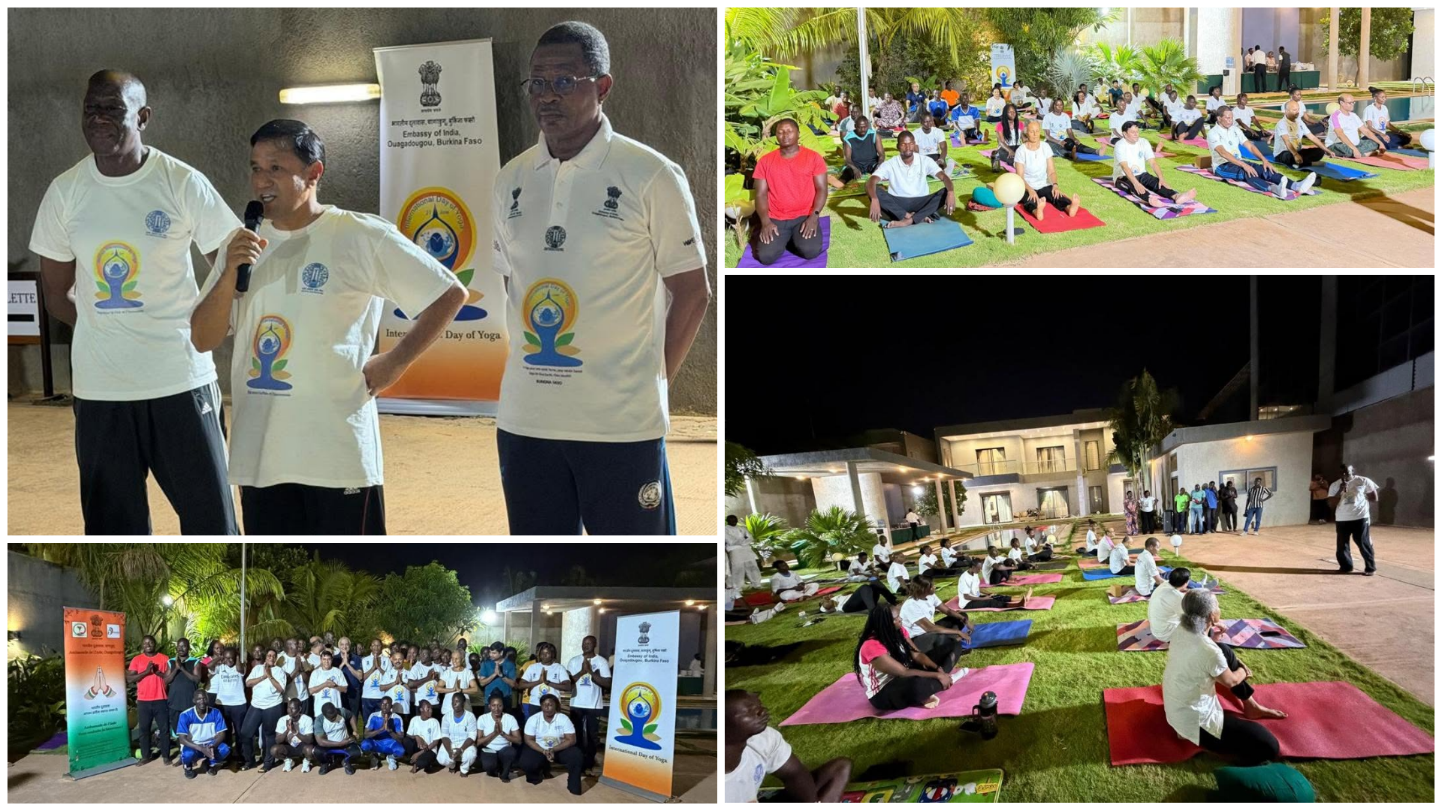 On 29 May 2026, the Embassy of India, Ouagadougou organized a Yoga Session as a run up to IDY 2026 at the Embassy Residence.