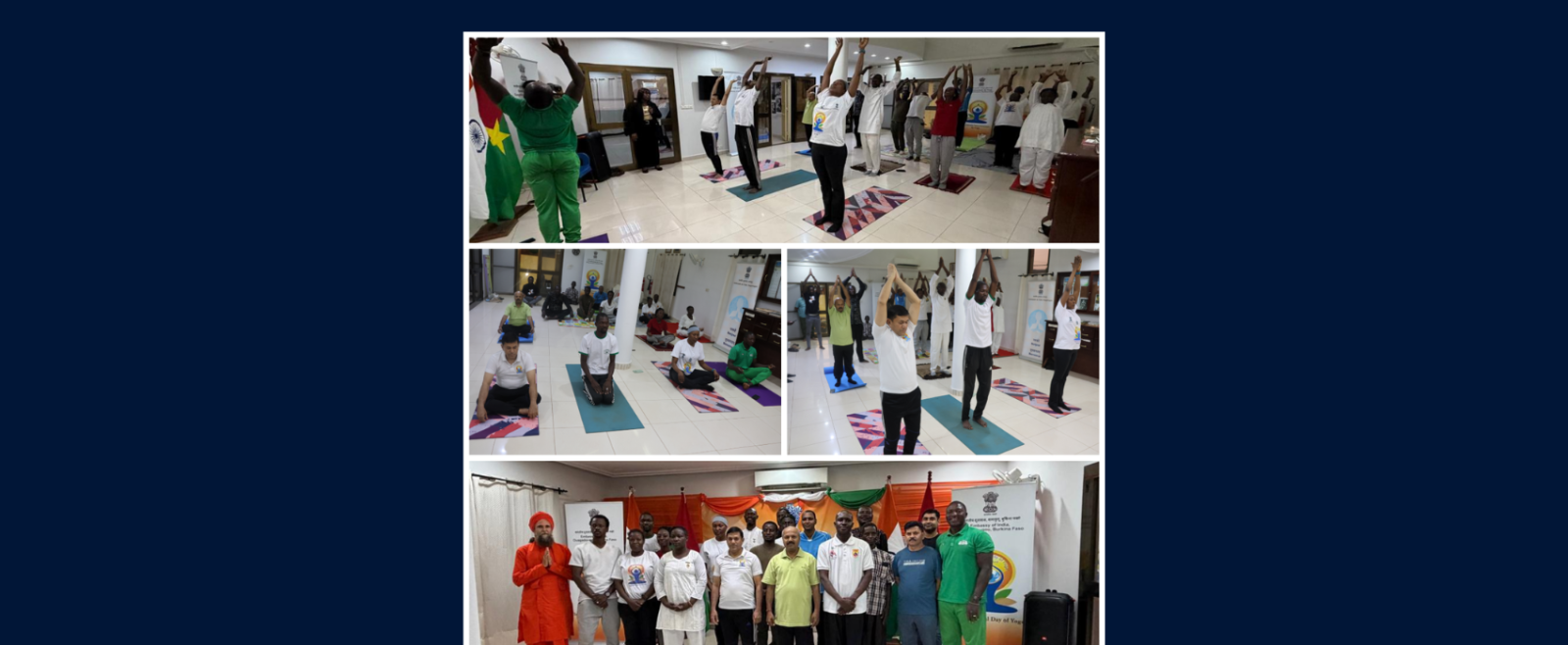 As part of the run up to IDY2026, a yoga session was organized at the Embassy of India, Ouagadougou, in collaboration with Sahaj Yoga, Brahma Kumaris, and Hatha Yoga groups.