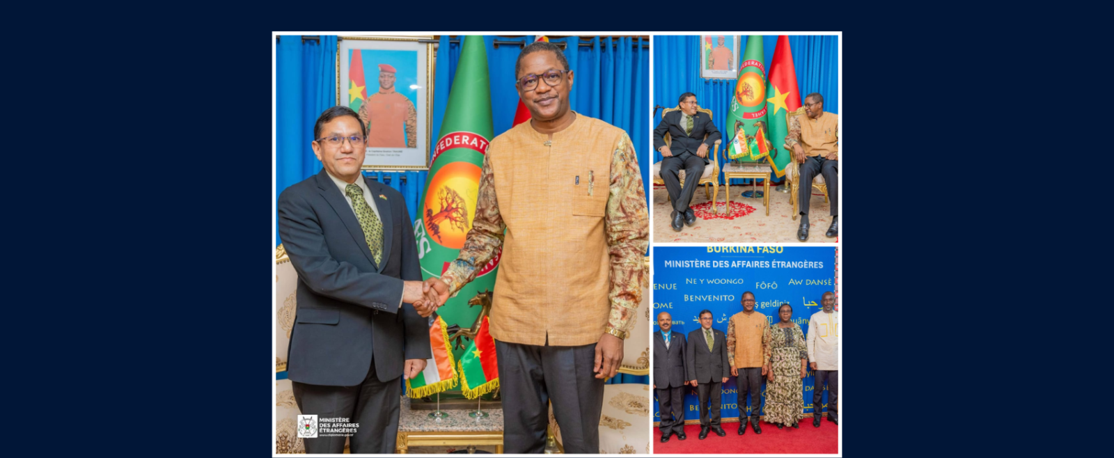 08 April 2025 - Ambassador called on H.E. Mr. Karamoko Jean Marie TRAORE, Minister of Foreign Affairs of Burkina Faso.