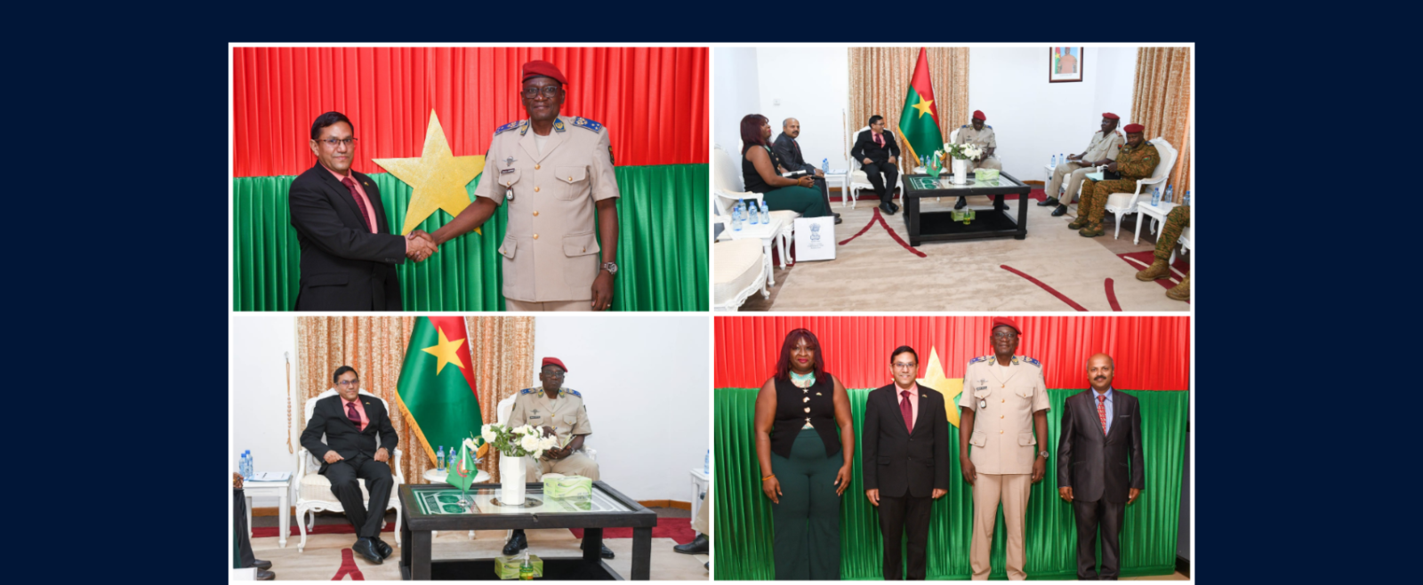 07 April, 2026 - Ambassador paid a courtesy call on H.E. Major General Célestin SIMPORE, Minister of War and Patriotic Defence of Burkina Faso.