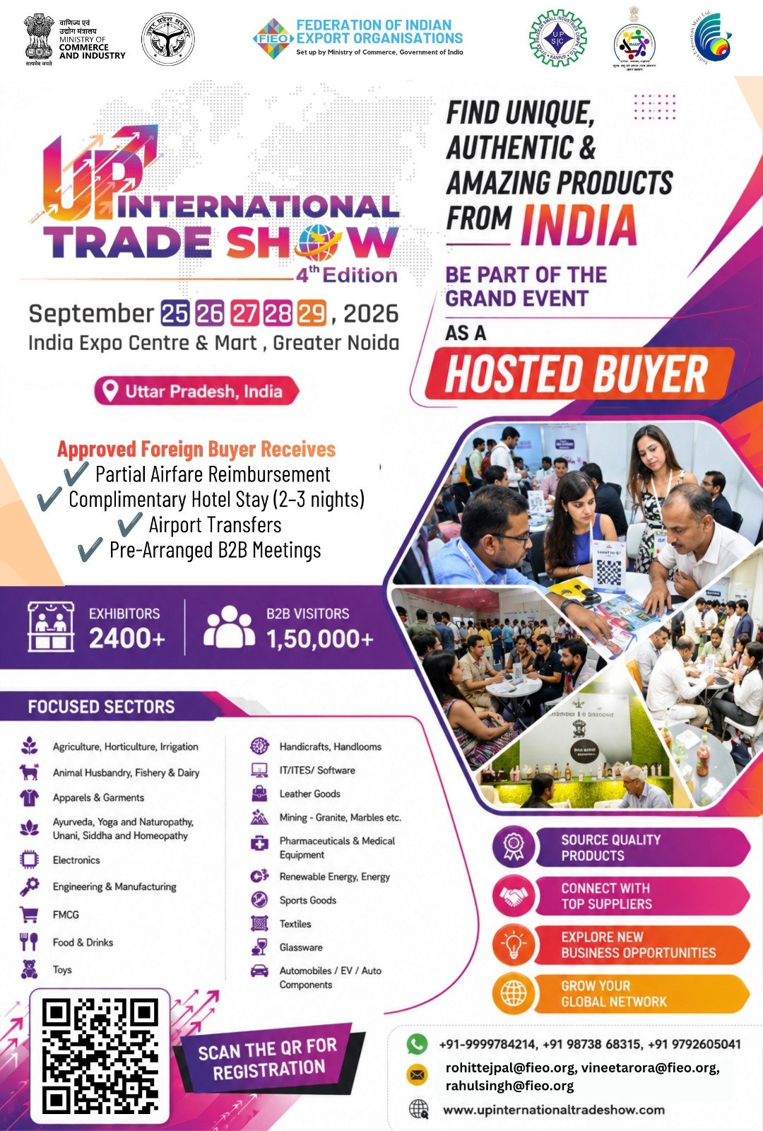 Uttar Pradesh International Trade Show (UPITS) from 25th to 29th September 2026
