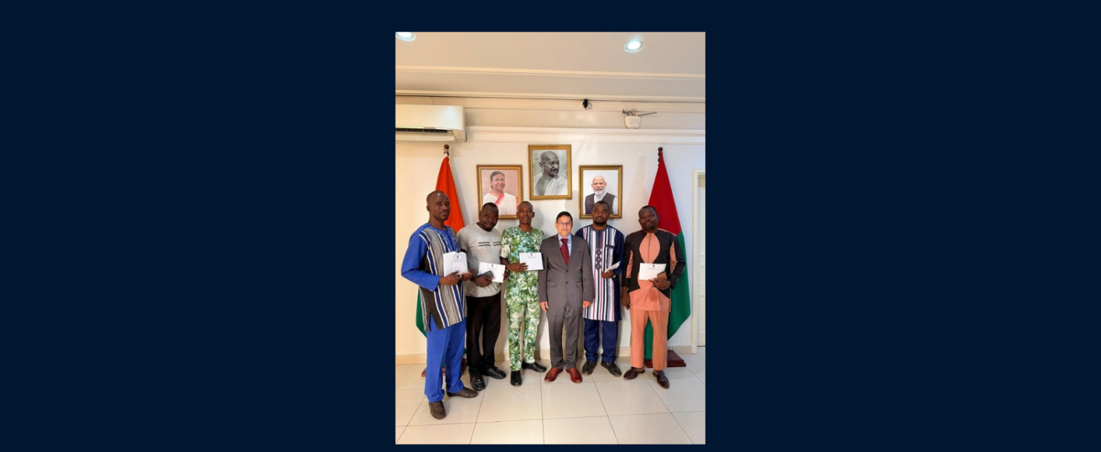On 15 June, 2026, Ambassador O.P. Meena received five ITEC candidates at the Embassy premises for a pre-departure briefing.