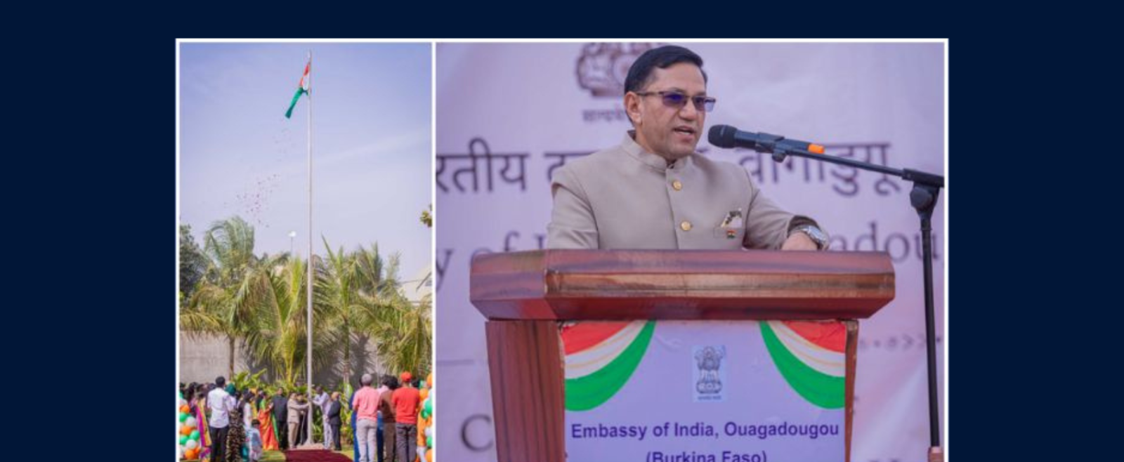 26 Jan 2026- Flag hoisting and celebration of Republic Day at Embassy Residence