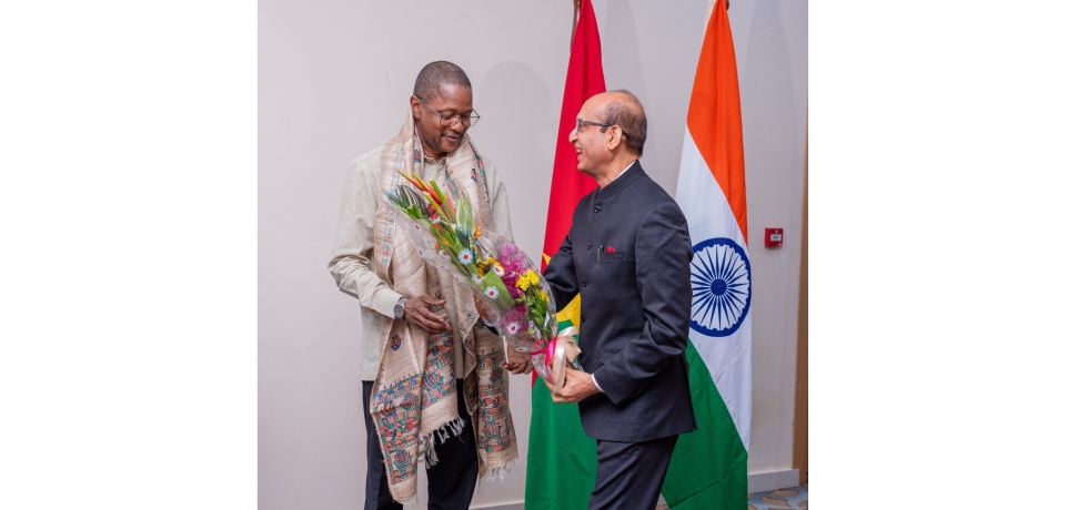The Embassy of India hosted a Reception to mark the 75th Republic Day. The Minister of Foreign Minister, H.E. Jean Marie Karamoko TRAORE, and the Deputy Minister, H.E. Mrs. Estella Eldine Kabre Kabore, both attended the Reception as Guests of Honour. 