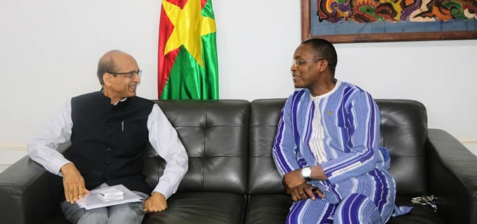 Ambassador met the Minister of Industry, Commerce, Handicraft and Small & Medium Enterprises, Burkina Faso, H.E. Mr. Serge PODA, on 15 February, 2024. 