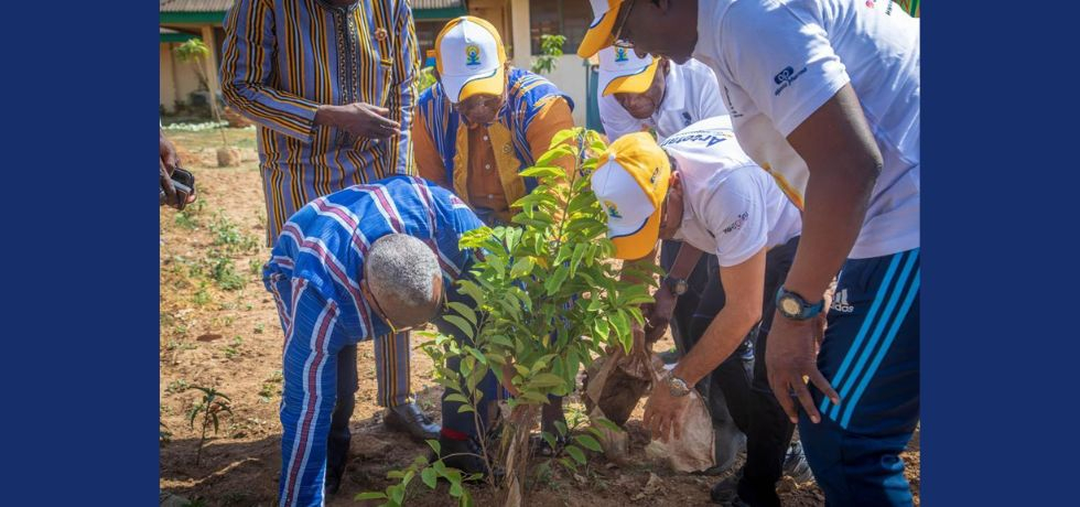 Inspired by the visionary initiative of the Honorable Prime Minister Modi, as part of the Plant4Mother campaign, Ambassador Om Prakash Meena led the sapling of plants at Salle de Conference on the sidelines of 11th International Day of Yoga on June 21, 2025