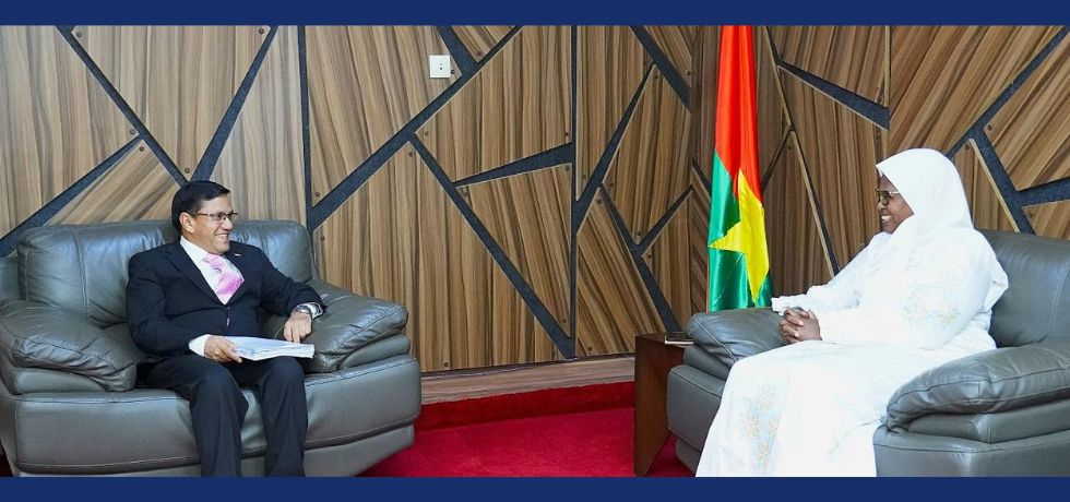 Ambassador Om Prakash Meena paid a courtesy call on H.E. Dr. Aminata Zerbo/Sabana, Minister of Digital Transition, Posts and Electronic Communications of Burkina Faso on May 09, 2025
