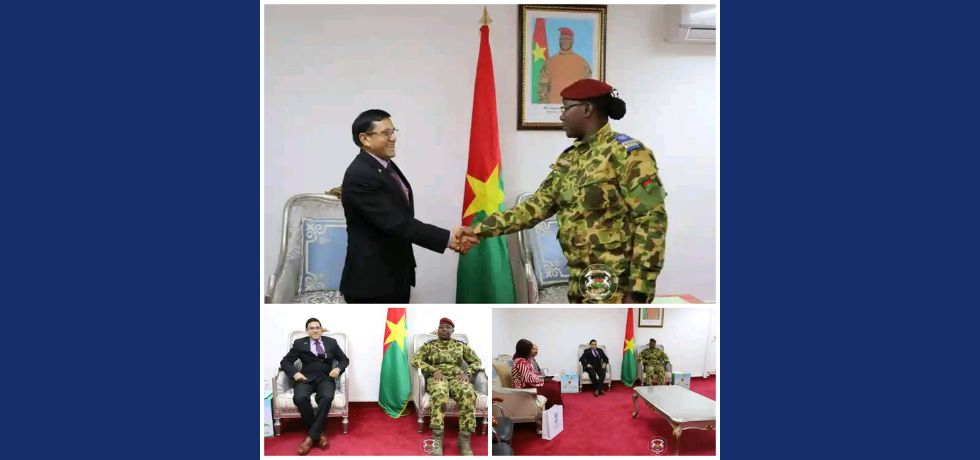 10 April, 2026 - Ambassador paid a courtesy call on H.E. Lt. Col Passowende Pelagie Kabre/Kabore, Minister of Family and Solidarity of Burkina Faso.