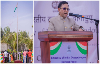  Flag hoisting and celebration of Republic Day at Embassy Residence