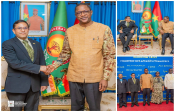 Ambassador called on H.E. Mr. Karamoko Jean Marie TRAORE, Minister of Foreign Affairs of Burkina Faso.