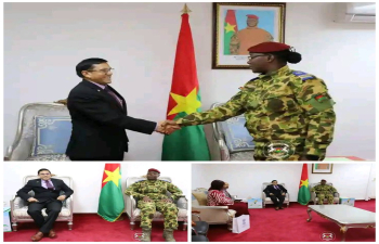 Ambassador paid a courtesy call on H.E. Lt. Col Passowende Pelagie Kabre/Kabore, Minister of Family and Solidarity of Burkina Faso.